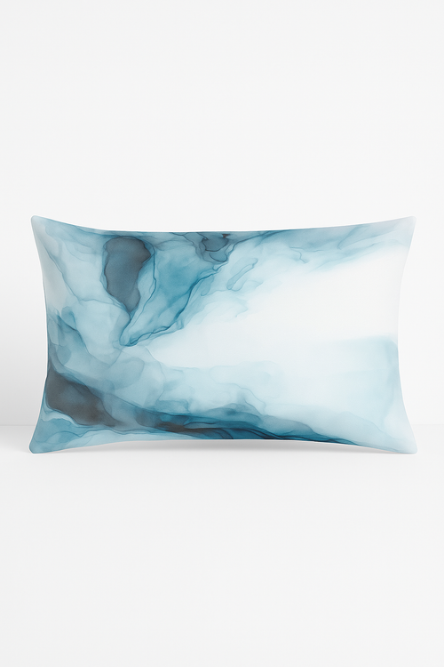 housse de coussin rectangulaire rayures aquarelle style chinois 30 x 50 cm