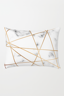 housse de coussin rose motif géométrique pour décoration intérieure
