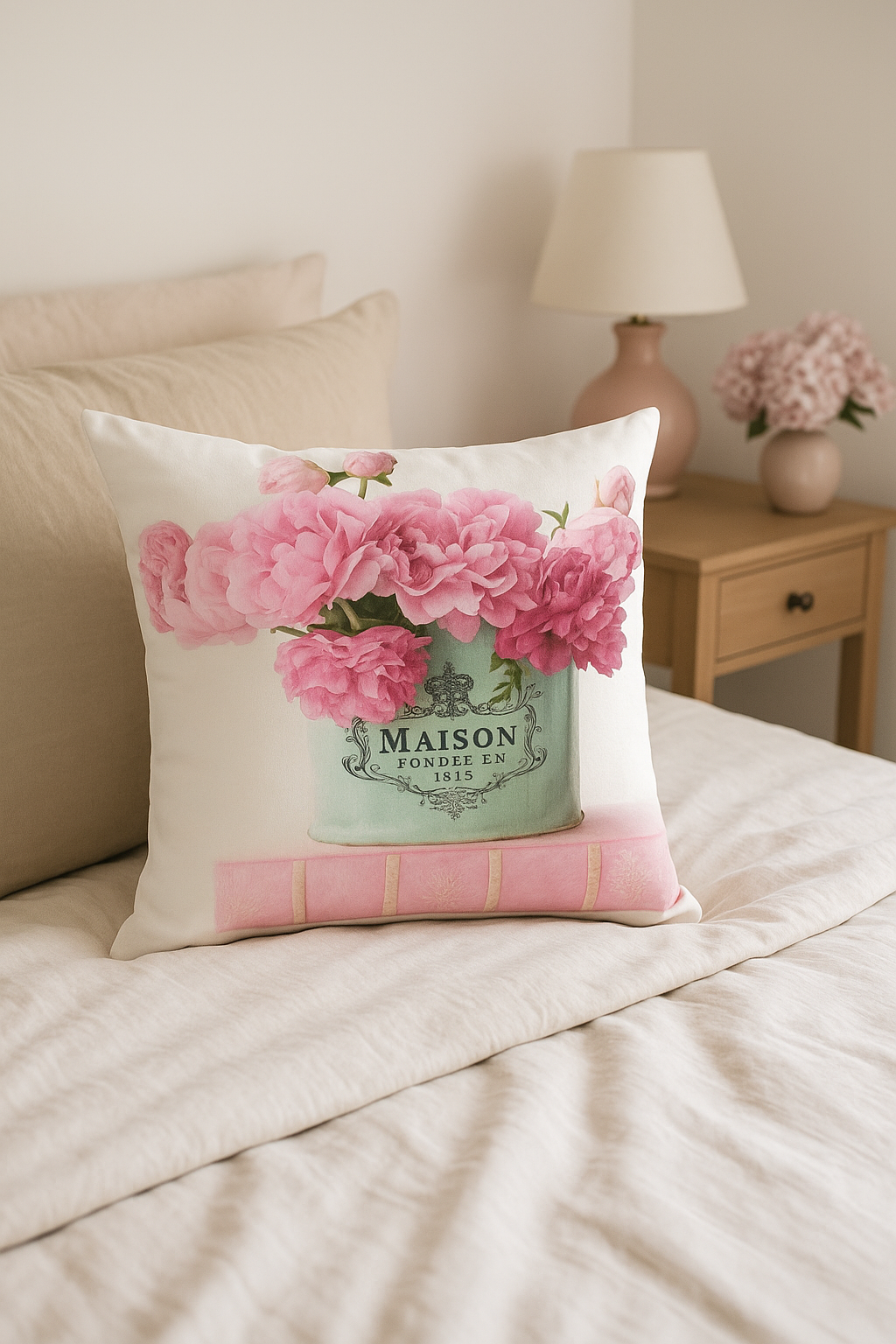 housse de coussin rose style nordique pour canapé lit mariage - vue 3 sur 2