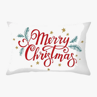 housse de coussin rouge pour Noël décoration festive intérieure