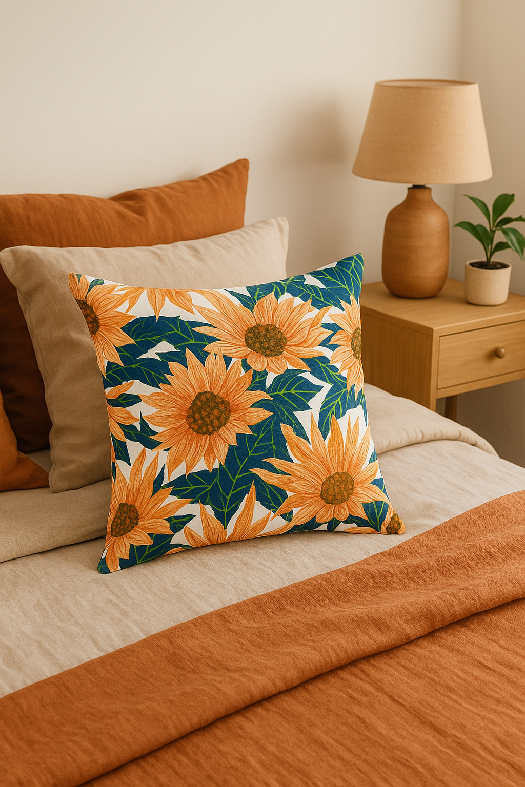 housse de coussin tournesol décoratif pour canapé été - vue 3 sur 2