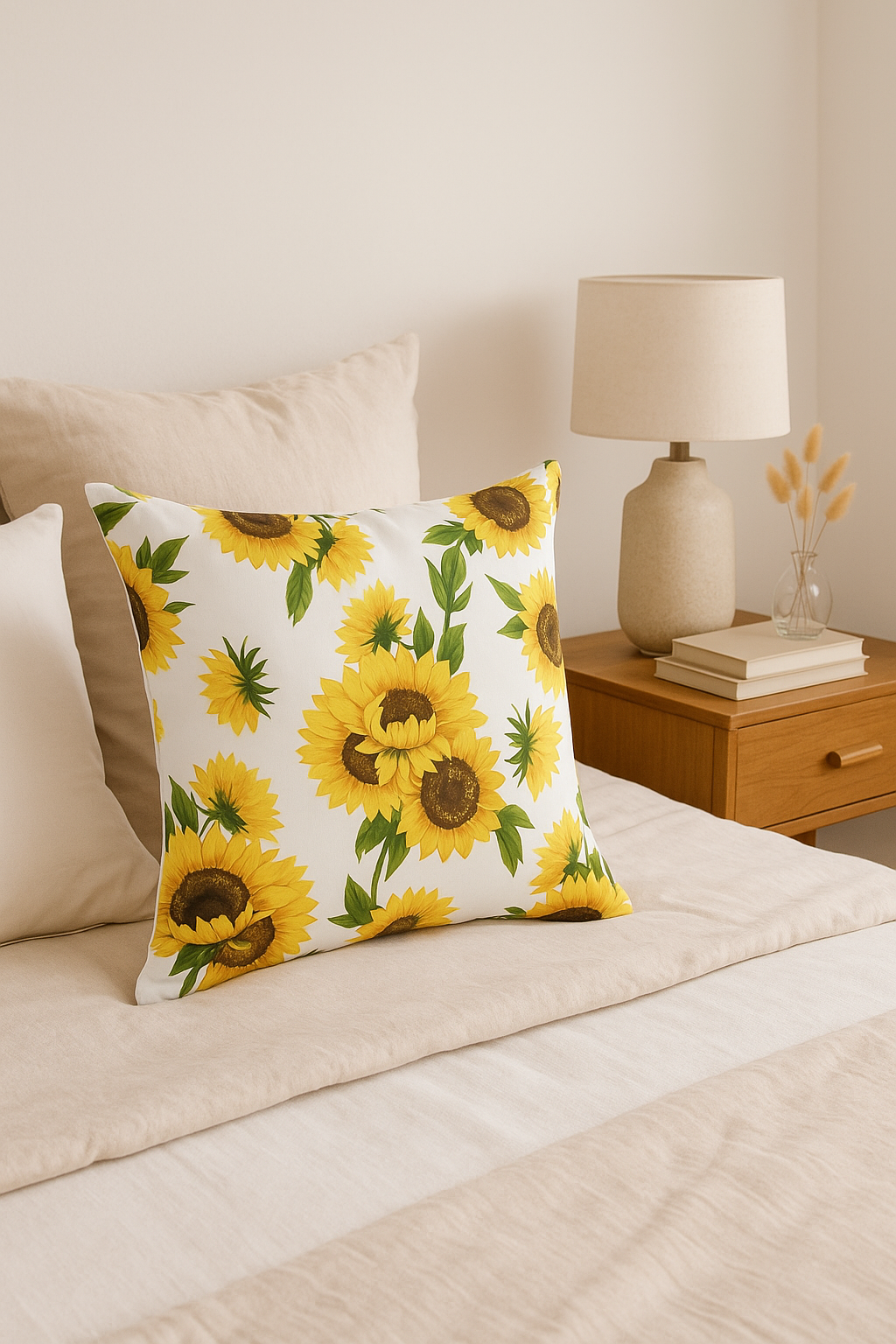 housse de coussin tournesol décorative pour été - vue 3 sur 2