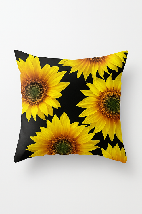 housse de coussin tournesol pour une ambiance estivale joyeuse