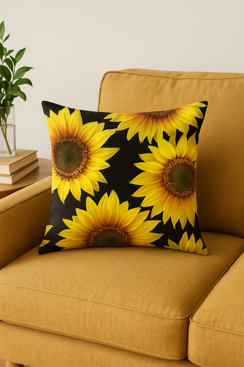 housse de coussin tournesol pour une ambiance estivale joyeuse - vue 3 sur 2