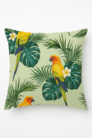 housse de coussin tropical motif perroquet pour canapé