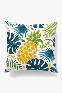 housse de coussin tropicale pour un salon élégant