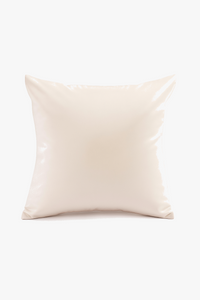 housse de coussin unie en similicuir pour décoration intérieure