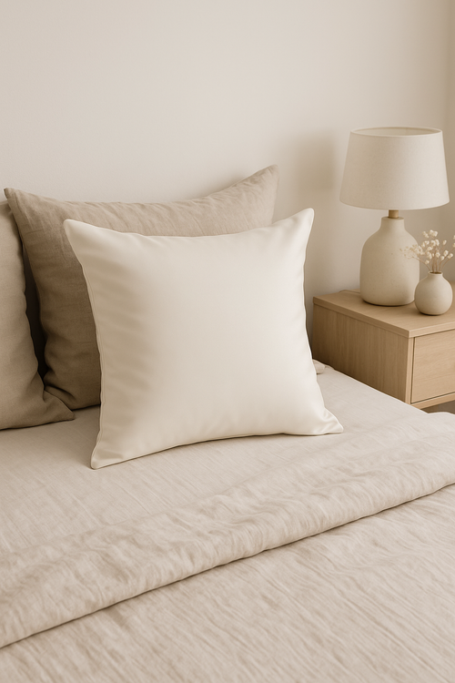 housse de coussin unie en similicuir pour décoration intérieure