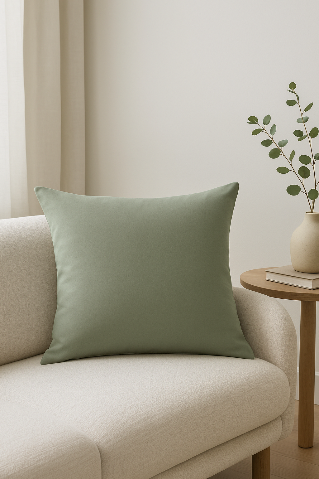 housse de coussin verte géométrique abstraite pour canapé