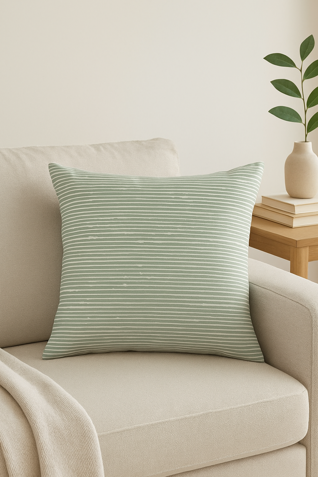 housse de coussin verte géométrique abstraite pour décoration
