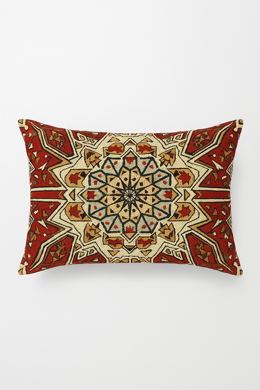 housse de coussin vintage à motif mandala pour décoration intérieure