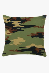 housses de coussin camouflage militaire motifs géométriques décoratifs