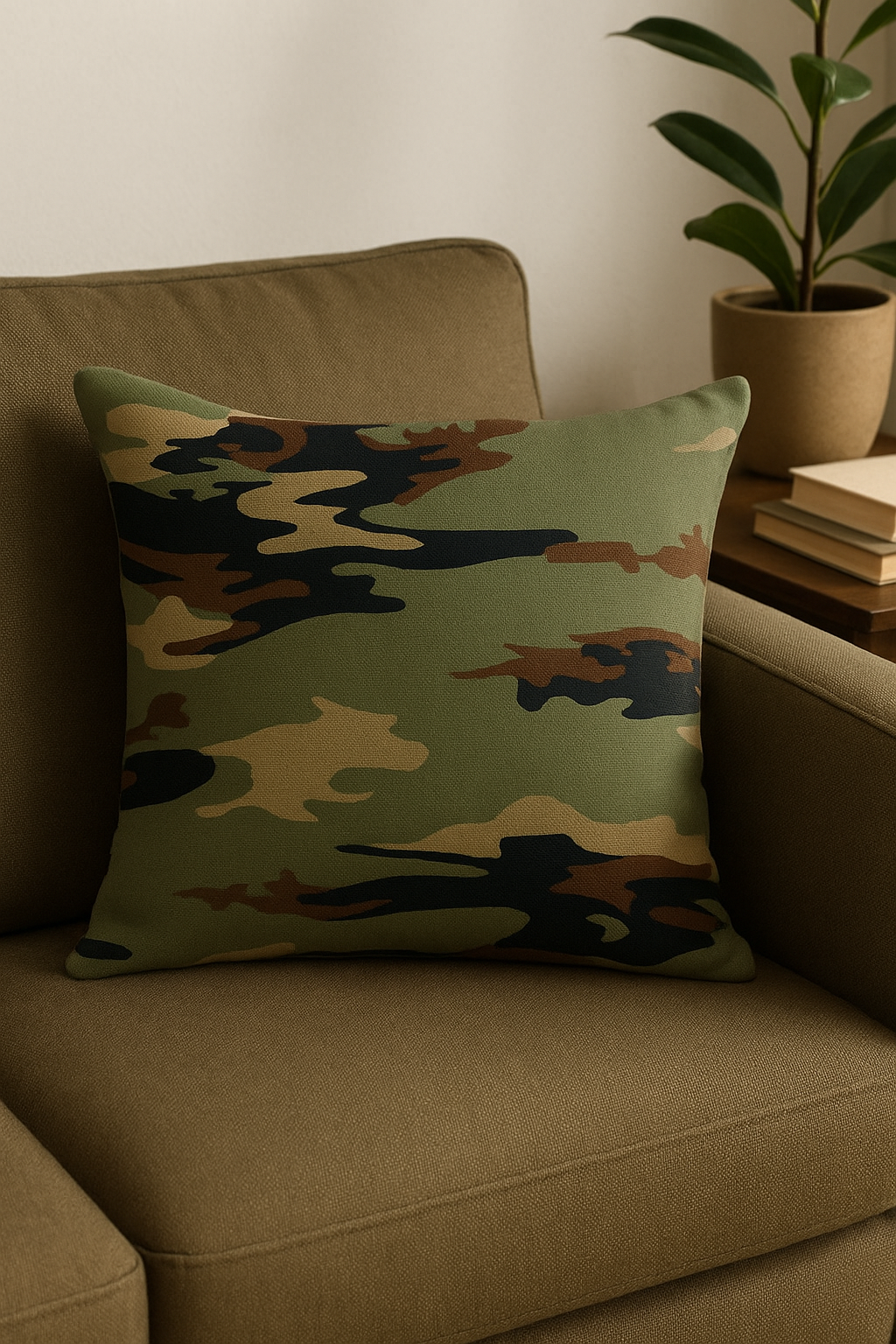 housses de coussin camouflage militaire motifs géométriques décoratifs - vue 3 sur 2