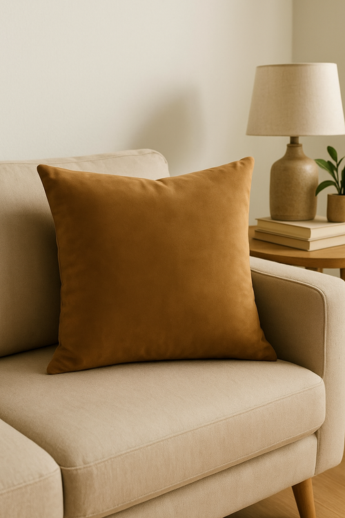 housses de coussin en velours unies pour décoration intérieure