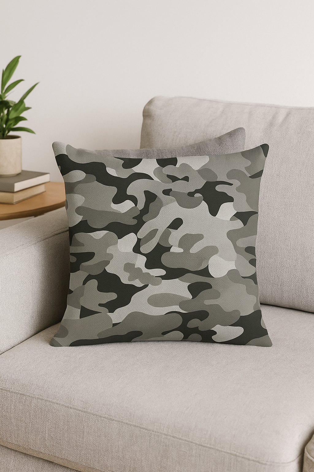 housses de coussin géométriques camouflage militaire décoratives