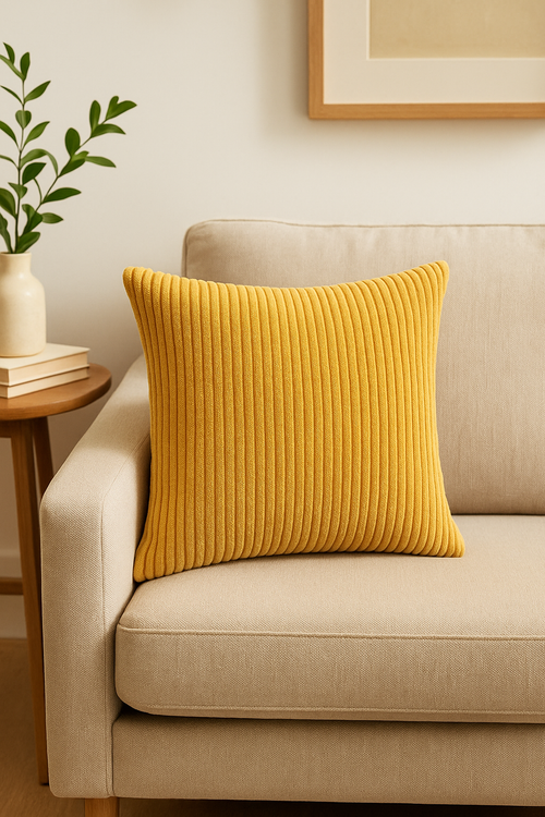 housses de coussin rayées en velours côtelé 30x50 50x70 cm