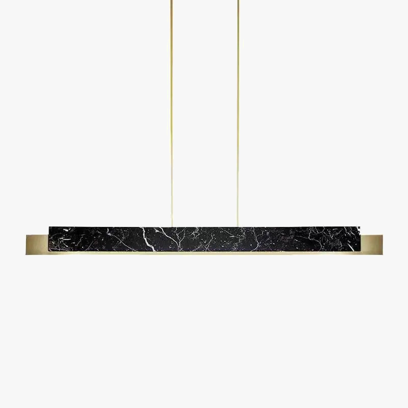 Lustre design style marbre moderne de luxe minimaliste longue bande