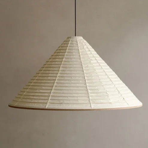 Suspension design style japonais cône papier de riz