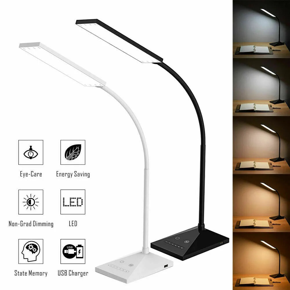 Lampe de bureau capteur tactile Flexible LED lecture lampe à intensité variable veilleuse