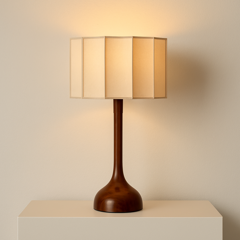 lampadaire en bois massif style wabi-sabi décoration zen design moderne - vue 5 sur 8