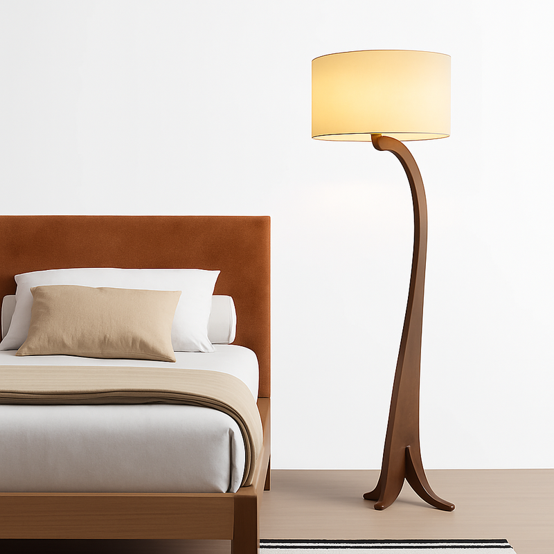 Lampadaire Led en bois au Design moderne