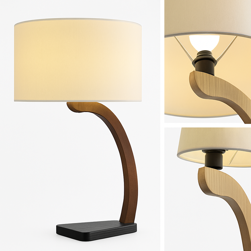 Lampadaire Led en bois au Design moderne