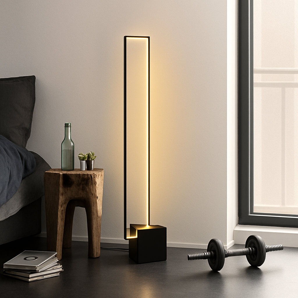Lampadaire Led rectangulaire moderne - vue 4 sur 6