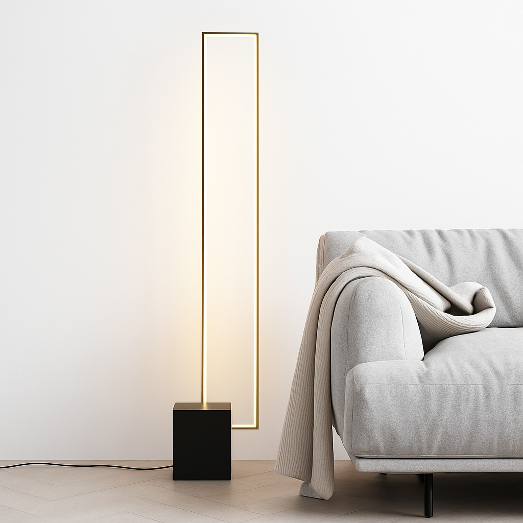 Lampadaire Led rectangulaire moderne - vue 5 sur 6