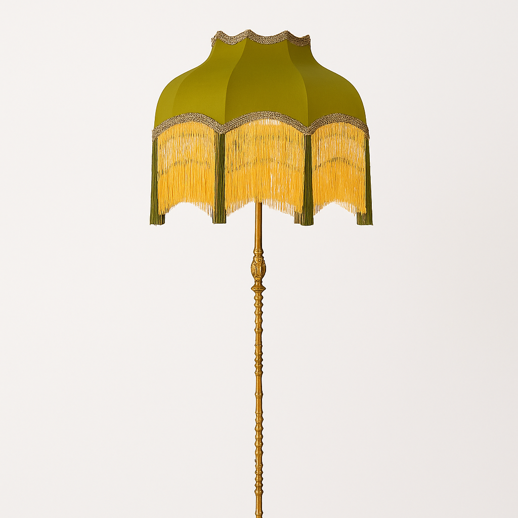 Lampadaire LED vintage cuivre français d'angle - vue 4 sur 9