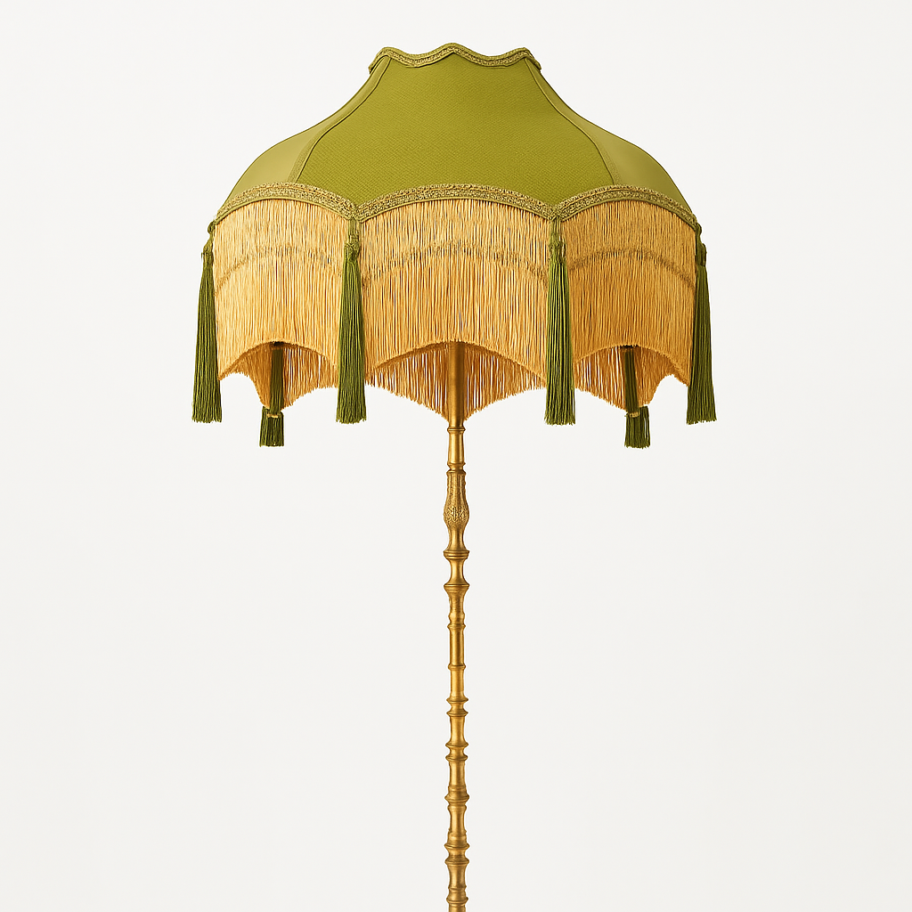 Lampadaire LED vintage cuivre français d'angle - vue 5 sur 9