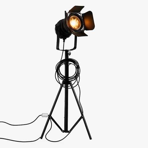 Lampadaire à projecteur Retro Industriel