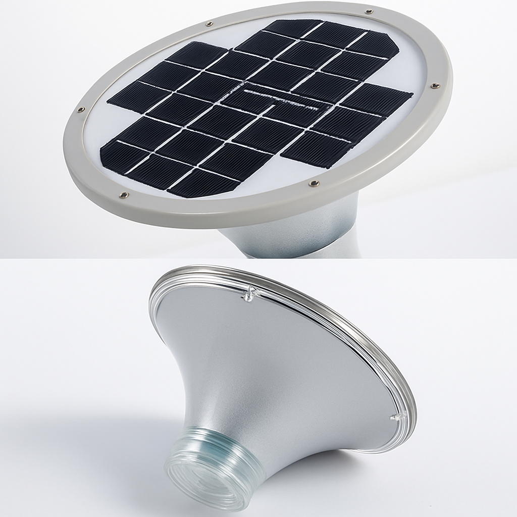 lampadaire solaire étanche pour jardin et extérieur - vue 6 sur 8