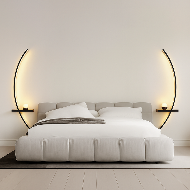 Lampe de applique murale LED moderne minimaliste noir ou applique murale décorative pour chambre chevet étude maison éclairage intérieur lustres lumières