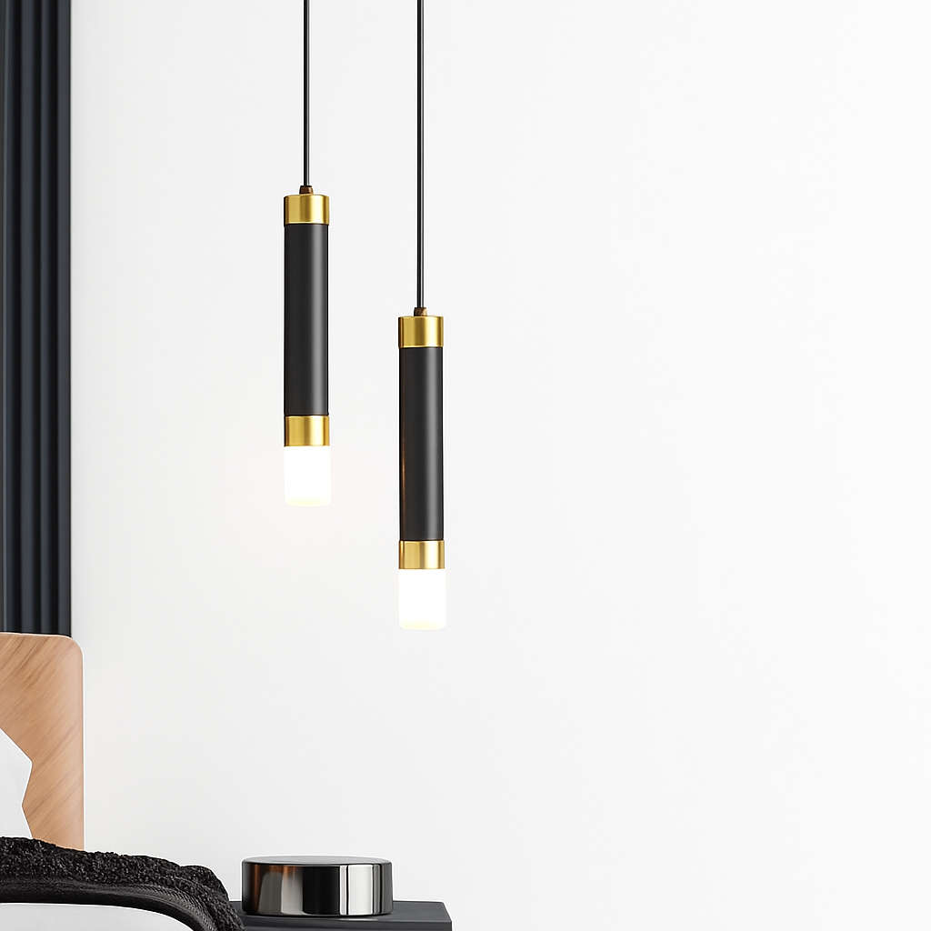 lampe de chevet moderne avec projecteur rotatif led suspension - vue 2 sur 15