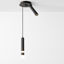 lampe de chevet moderne avec projecteur rotatif led suspension