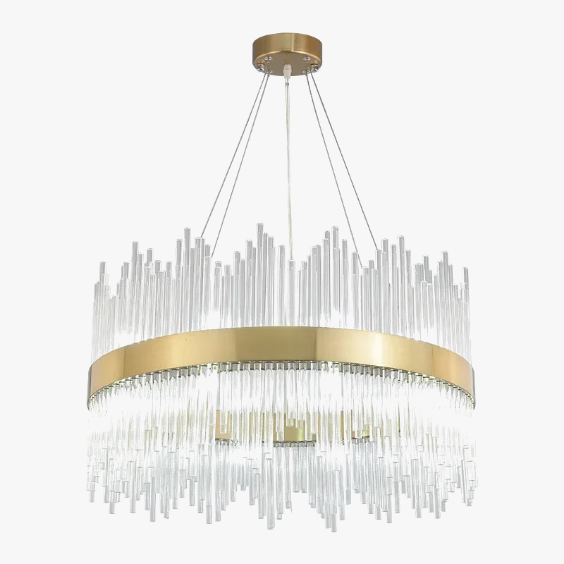 Lustre design rond de luxe en cristal 60cm