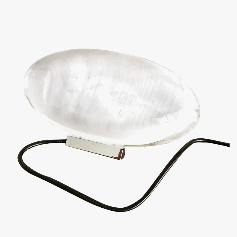 Lampe de table en cristal avec transmetteur en forme d'œuf