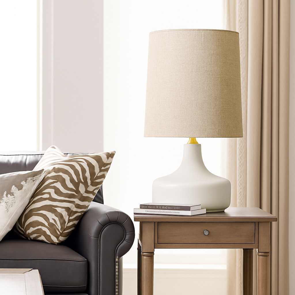 Lampe à poser en céramique design avec abat-jour en tissu Mariage - vue 7 sur 8
