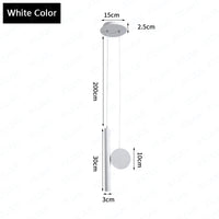 lampe suspension led blanc noir réglable