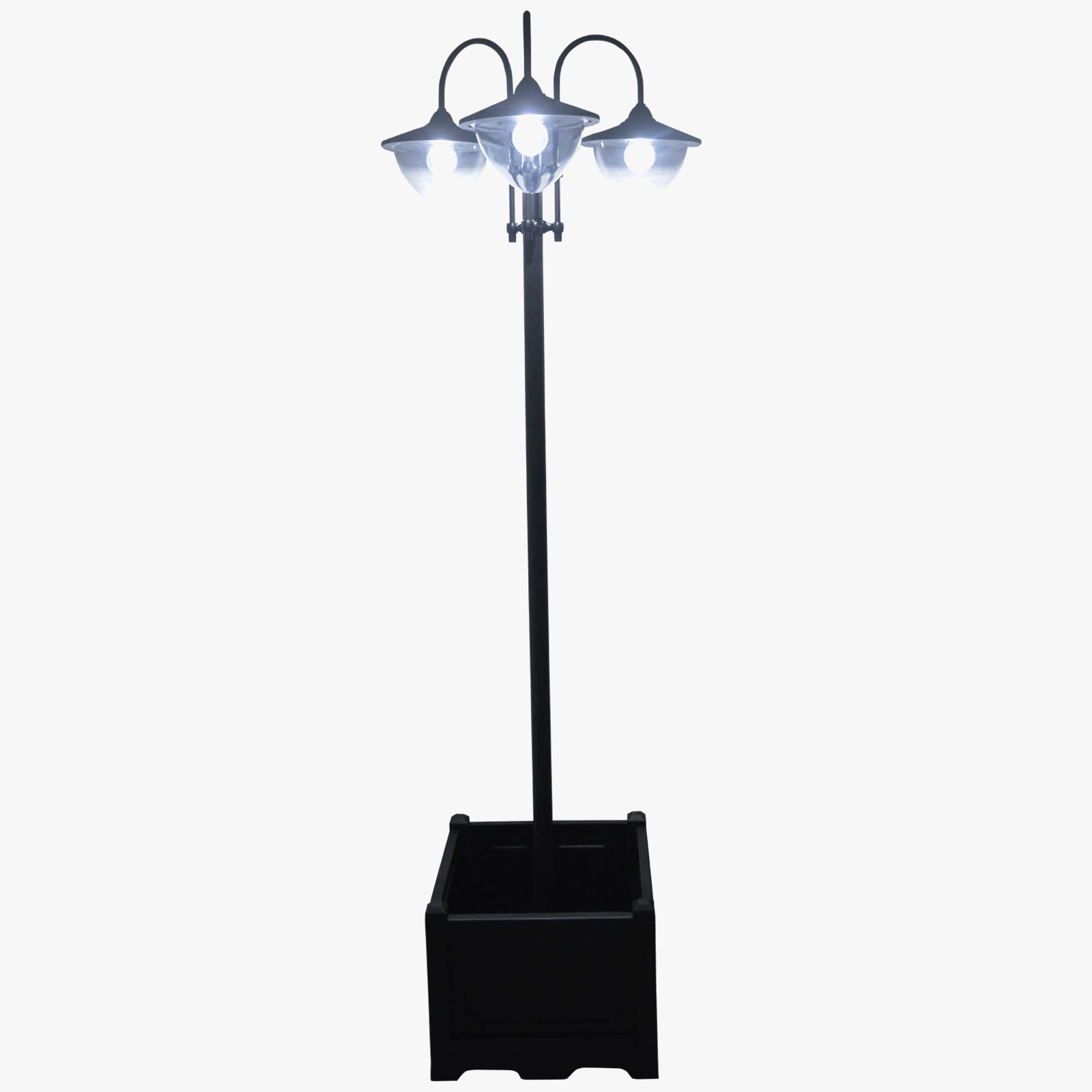 lanterne solaire extérieure avec 18 lumières led étanche et capteur nocturne