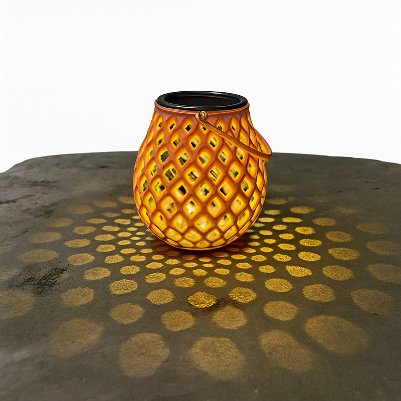 lanterne solaire extérieure suspendue en imitation bambou pour jardin terrasse