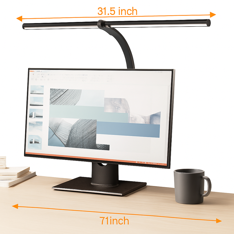 LAOPAO Lampe de bureau LED à double tête Lampes de bureau d'architecte EU/US Bureau 24W 5 modes de couleur les plus lumineux et 5 lampes de protection des yeux à intensité variable