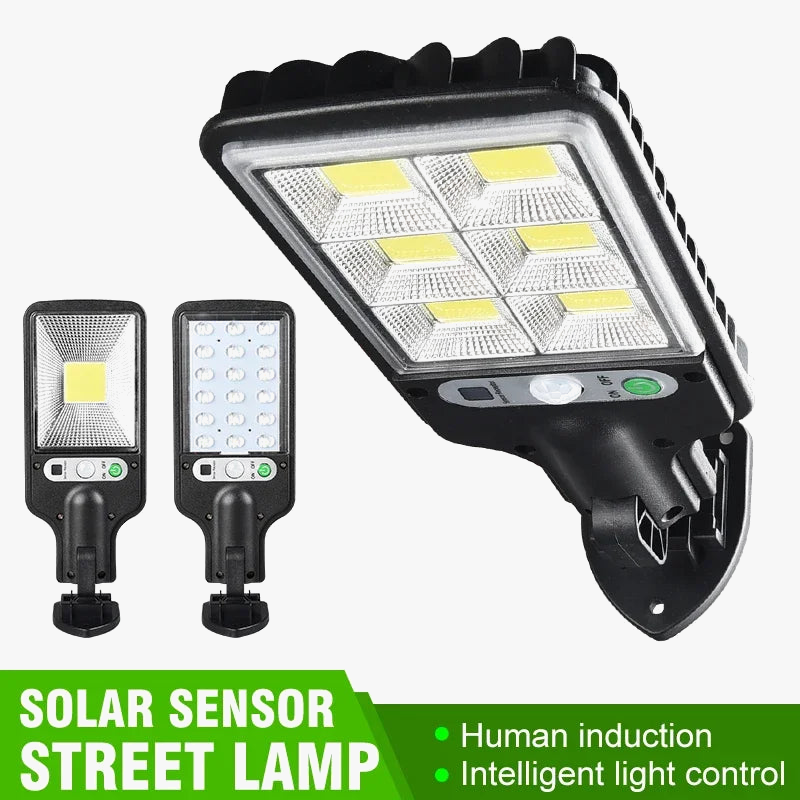 LED lumières solaires extérieures 30/72COB cour étanche applique capteur de mouvement jardin terrasse porte de Garage lampadaire