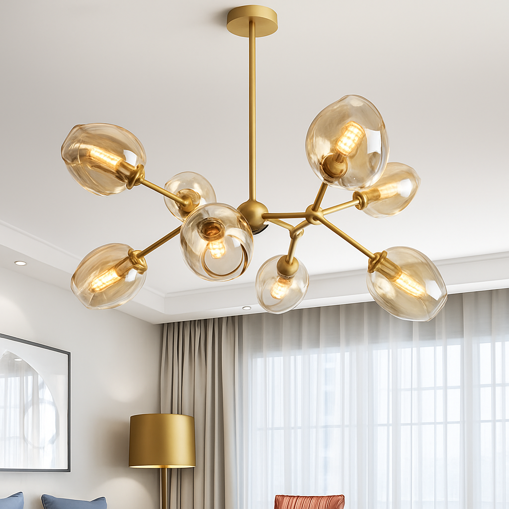 LED lustre éclairage pour la maison Restaurant salle à manger lustres en verre décor à la maison luminaire intérieur - vue 5 sur 12