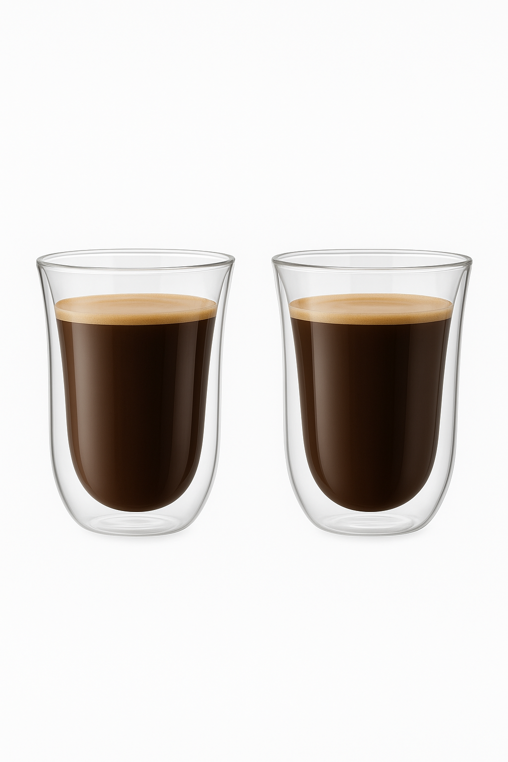 Lot 2 tasses verre double paroi isolant café