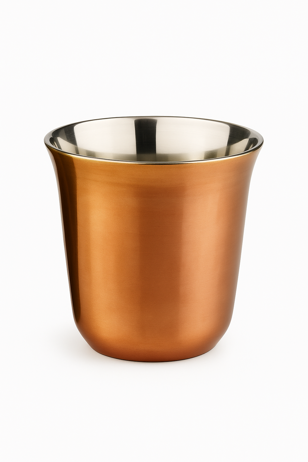 Lot 4 tasses espresso inox double paroi isotherme - vue 2 sur 2