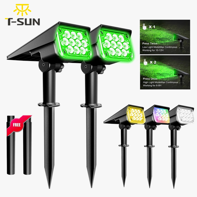 lot de 1 2 ou 4 lampes solaires pour éclairage extérieur réglable