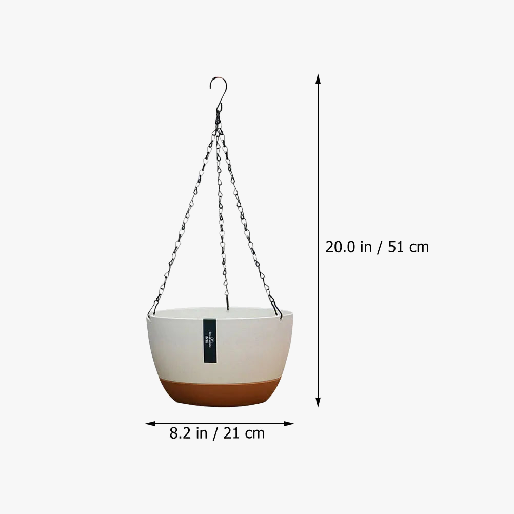 lot de 2 pots suspendus en plastique pour jardin extérieur