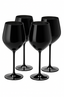 Lot de 4 verres cocktail acier inoxydable design