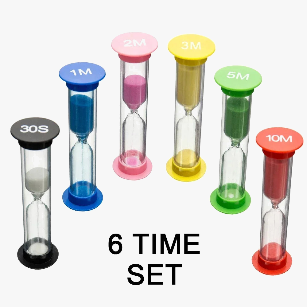 lot de 6 sabliers colorés pour chronométrage pratique et amusant
